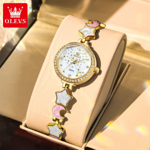 OLEVS fashion watch for woman waterproof korean style star moon chain strap diamond exquisite watch