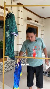 Rak Gantungan Baju Besi Gawang Baju double Stand hanger 2 Susun Estetik