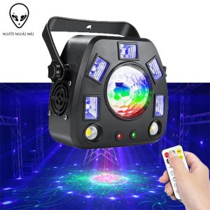 ALIEN 4IN1 Từ Xa DMX Laser Nhấp Nháy Máy Chiếu UV Magic Ball Hiệu Ứng Ánh Sáng Sân Khấu Cho DJ Disco Đảng Cưới Đèn Đen