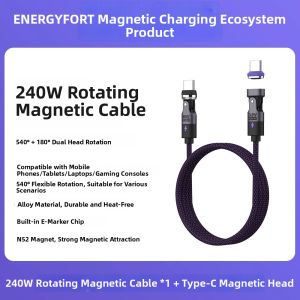 Sikai | Rotatable Magnetic PD3.1 Fast Charging Cable Extended