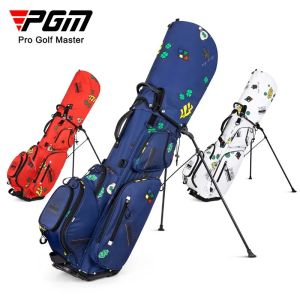 PGM Men Women Golf Stand Bags Ultra-light Nylon Graffiti Bag Large Capacity Training Accessory Hold 14pcs Clubs Multiple Pockets