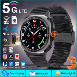 U8 Ultra 5G SIM Card WiFi Smartwatch NFC GPS Positioning Compass 32GB Smart Watch Men HD 180°Rotating Camera Sport Watch 7 Ultra