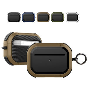 Armor Rugged Case Protective Cover with Keychain for Arpods Pro / Arpods 3 / Airpods Pro 2 / Airpods 4 ANC