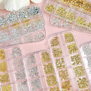 Phụ Kiện Trang Trí Móng Tay Hình Cá Ngựa Biển Hợp Kim Nhỏ Vàng/bạc Charm Bướm Ngọc Trai Thiết Kế Vỏ Bán Nguyệt Tối Giản Tự Làm