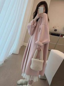 WANGGONGZHU | Princess Style Womens Knitted Open Cardigan Long Sleeve Warm Fashionable Loose Fit Autumn Winter Outerwear Casual Elegant