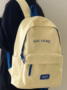 Korean College Style Large Capacity Backpack Simple Design for Junior High And High School Girls Waterproof Polyester Shoulder Bag
