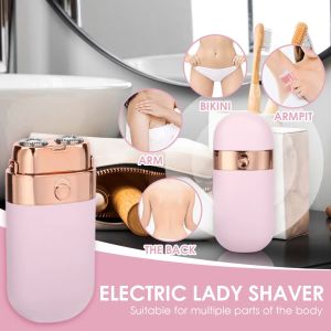 Kemei เครื่องโกนหนวดไฟฟ้าสำหรับผู้หญิงเครื่องกำจัดขนเพื่อที่โกนขนบิกินี่คิ้วรักแร้ที่กำจัดขนขนาดเล็กเครื่องกำจัดขนปราศจากความเจ็บปวด