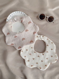 SHENGFEILA | Cotton Multi-layer Flower-shaped Breathable Anti-Vomit Baby Bib 6 Layers