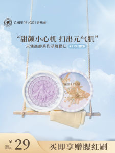 เครื่องสำอางแต่งหน้าเฉดสีชมพู 3 สี Cheerflor Angel Relief Blush Highlighting Contouring เครื่องสำอางผู้หญิง