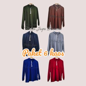 Paket Hemat 6pcs cuma 90an kaos basahan kaos kerja kaos murah kaos lengan panjang kaos sawah kaos proyek