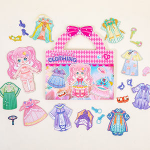 Magnetic Refrigerator Cute Princess Dress-Up Stickers Girls Imaginative Play DIY Materials Magnet Matching Puzzles Games Gifts