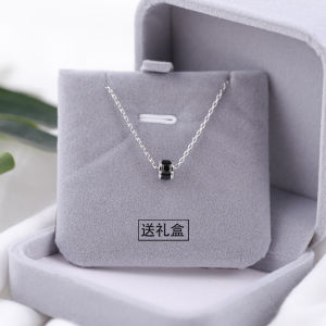 สร้อยคอเงินแท้ 925 สําหรับผู้หญิงหรูหราแฟชั่นเอวการออกแบบที่ไม่ซ้ํากัน Minority Design High-end Lockbone CHAIN Simple Elegance เกาหลีสไตล์