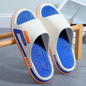 Mens Summer Indoor Slippers Thick Bottom Sandals Anti-Slip Comfortable Home Slippers Simple Style PVC Upper EVA Outsole