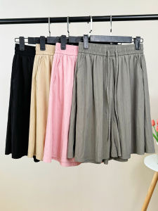 YAMIANNV | Quần short thể thao Ice Silk cỡ lớn cho nữ mùa hè rộng rãi quần dài đến mắt cá chân quần short chữ A quần áo thể thao