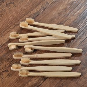 Kids 10pcs Soft Toothbrush Bristles Bamboo Toothbrush Eco Friendly Childrens Toothbrushes Biodegradable Oral Care Tooth Brush