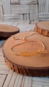 Gelang Nama - Gelang Serut - Zedd Jewelry: Elegansi Logam Berkualitas Tinggi dengan Pilihan Warna Silver dan Emas - Zelen Bracelet: Titanium 18K Gold Plated