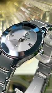 SKMEI X LIEBIG  Luxury Stainless Steel Waterproof Quartz Wristwatch Women Mens Casual Week Date Watches Ladies Clock L1034