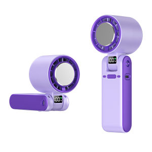 Quạt Mini Đeo Cổ Di Động Sạc Lại Được Gấp Gọn Cầm Tay Làm Mát Tích Hợp Pin 3000mAh Dùng Ngoài Trời Tiện Dụng