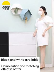 Steel Shoe Cabinet High-capacity Organizer With Cover Slim Shoe Storage Box Shoe Rack