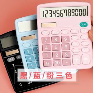 Payu-Kalkulator Dagang 12 Digit Warna Solid Macaron