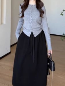 YUEZHONGWEI | Cozy Round Neck Loose Soft Sweater Cardigan