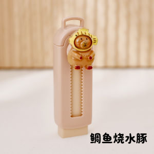Refillable Capybara Push-Pull Eraser for Students Low-Dust Clean No-Smudge Erasing Cute Animal School Supply 2/3/5pcs