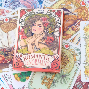 Romantic Lenormand Oracle Cards 10.2*7.2cm English Vision Art Nouveau Floral Motifs 37 Pcs Deck 4*2.8inch For Party Board Games