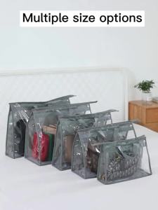 Dust-proof Moisture Multipurpose Purse Handbag Dust Cover Craft Storage Bag with Zipper PVC Clear Waterproof Storage Organizer Bag