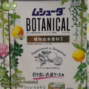 Túi thơm quàn áo Kaori Mushuda Botanical chống côn trùng nấm mốc quần áo 24 miếng