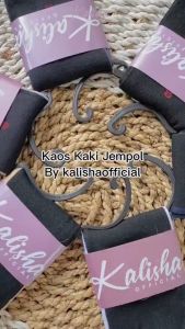 Kaos Kaki Jempol Muslimah Telapak Hitam polos Spandex Premium