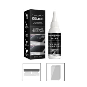Eelhoe Car Glass Repair Fluid Car Window Cracked Glass Repair Tool Auto Glass Scratch Repair Kit Windscreen Scratch Cracked Repair Blade Resin Car Accessories