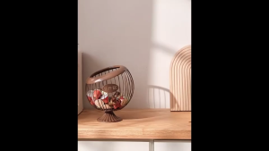 MIZONA Iron Art Coffee Capsule Storage Basket Decorative Desktop Snack Fruit Candy Holder For Coffee Table Or Kitchen Counter Bakul Penyimpanan Buah