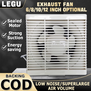 With grille Wall Mounted Exhaust Fan 6/8/10/12 Inch Strong Wind Quiet Easy installation Living Room Bathroom Kitchen Duct Air Vent Ventilation Louver Extractor Window Blower exhaust fan for kitchen