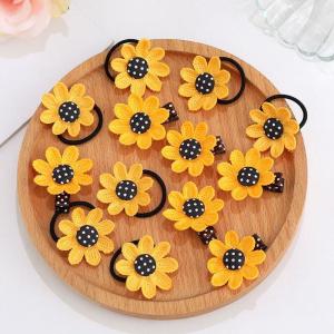 ที่คาดผมดอกทานตะวันเด็กสไตล์เกาหลีน่ารักสาวกิ๊บผ้าเต็มดอกทานตะวันไม่ทําลายอุปกรณ์เสริมสําหรับเด็ก