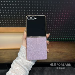 Samsung Galaxy Z Flip7 Folding Screen Phone Case Womens Full Cover Sparkling Diamond Anti-Fall Luxury Matte High-End Versatile