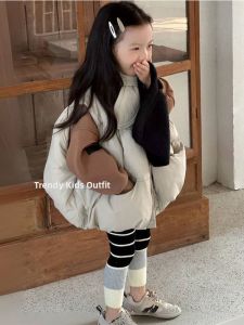Trang Phục Áo Gile Màu Đơn Cho Bé Gái Phong Cách Hàn Quốc Cao Cấp