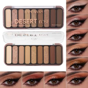 Desert Rose อายแชโดว์สี 9 สี High Pigment Matte Mineral กันน้ํา Long Lasting Natural Earthy Tones แต่งหน้า