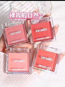 บลัชออน ฟิลเลอร์ คูชัน สีชมพู สีสวย บรรทัด เนื้อดี ฟิลเลอร์ การเสริมความสวย 9 คูม, กันน้ำ, พร้อมกระจกและพัฟแป้งสุดน่ารัก