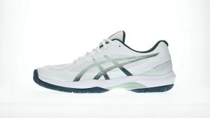ASICS Men COURT HUNTER FF Indoor Court Shoes in White/Lichen Rock