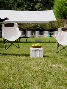 Portable Folding Table and 6 Chairs Set 7-Piece Outdoor Camping Picnic Chair with Table for Beach Garden Party (Black) - COD Available