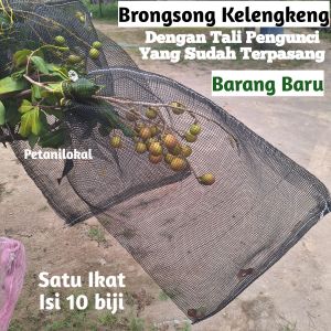 Brongsong Buah/ Alat Bungkus Buah Kelengkeng Ukuran 35×55cm Lengkap Dengan Tali Pengunci Isi 10 Biji