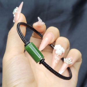 Q834 Vòng lu thống Ngọc Bích dây cáp 3li loại đẹp chất Ngọc xanh mướt - Phong Thủy TUDO