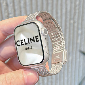 Magnetic Stainless Steel Metal Watch Band for  Watch S11 Iwatch9 New Style Slim Clasp Buckle Compatible with SE Edition