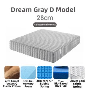 Detachable Washable Glue Free 3D Latex Spring Mattress