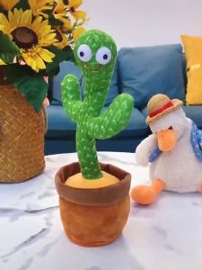 GetGadget Cactus Dance and Talking Recording Toy 120 Songs Original Dancing Squid Game Speak English Song Baby Toys