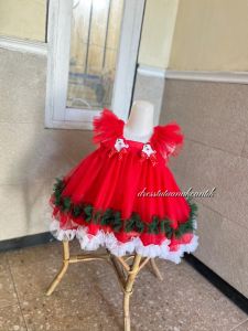 Dress rumbai natal karakter santa fashion dress