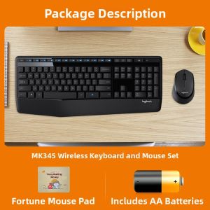 Logitech | Wireless Office Keyboard and Mouse Set with Palm Rest