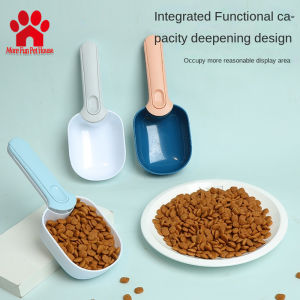 Dog Food Spoon Pet Cat Spoon Pet Dog Food Shovel with Canned Spoon Sealing Bag Clip Pet Dog Feeder