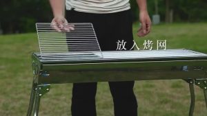 Portable Outdoor BBQ Grills Folding Stainless Steel Charcoal Barbeque Grill