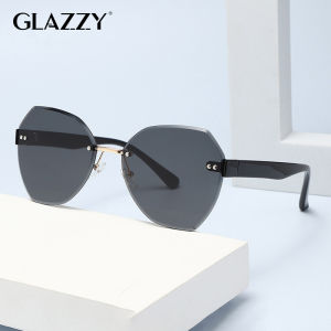 1 Máy Tính Nữ Không Khung Cắt Edge Kính Mát UV400 Bảo Vệ Thời Trang Phong Cách Retro Vuông Chống Nắng Kính Mắt Ngoài Trời